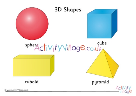 3d Shapes Word Mat First 4 Shapes