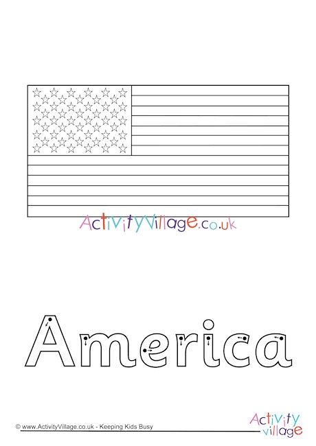 America Finger Tracing