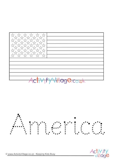 America Word Tracing