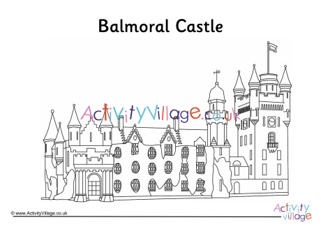 Balmoral Castle Colouring Page