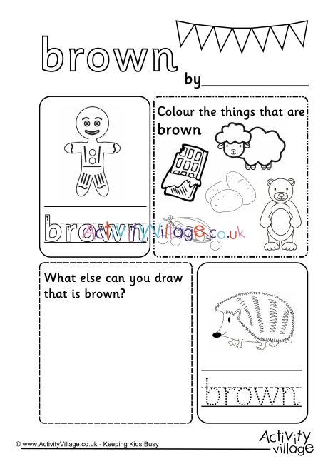 Brown Colour Worksheet