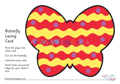 Butterfly lacing card 2