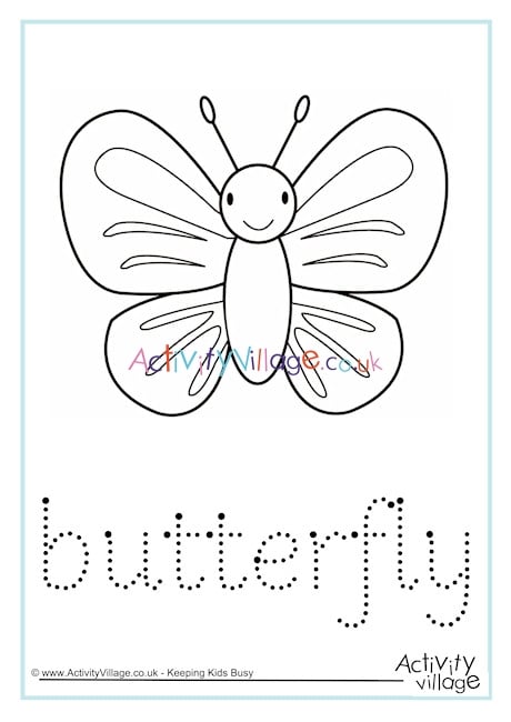butterfly-word-tracing