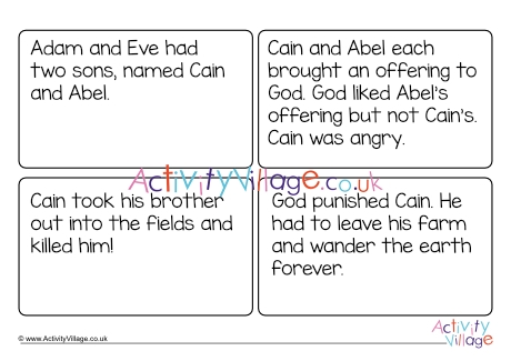 Cain and Abel caption cards