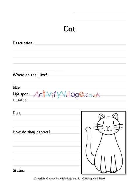 Cats worksheets