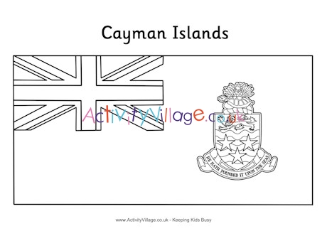 Cayman Islands Flag Colouring Page