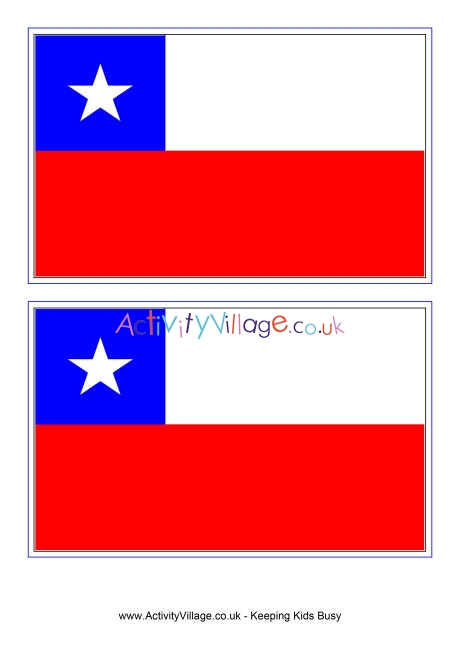 Chile flag printable