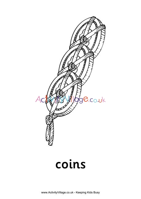 Download Chinese Coins Colouring Page