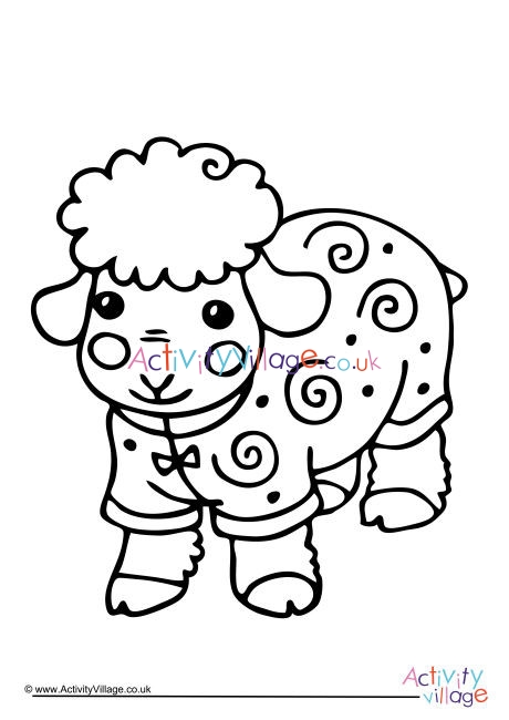 Download Chinese New Year Sheep Colouring Page