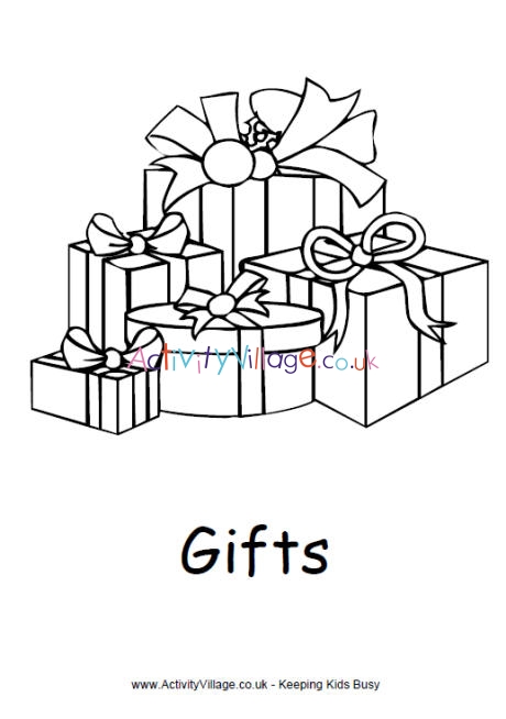 Coloring Page Present Christmas Gifts - Get Coloring Pages
