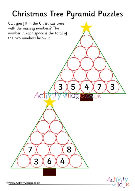 Christmas Tree Pyramid Puzzles 2