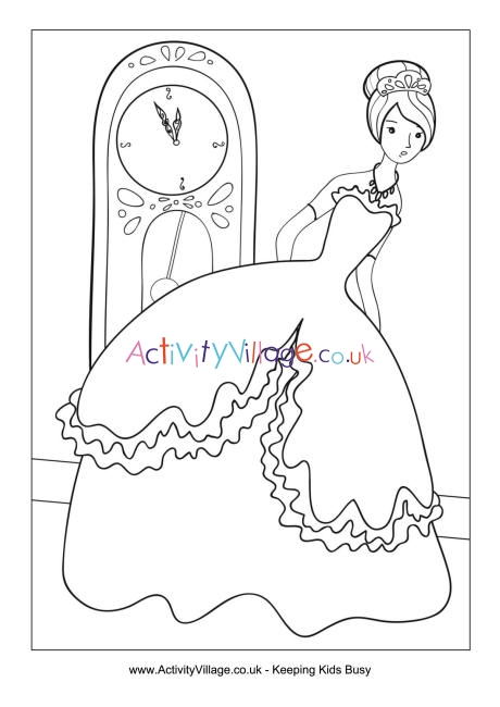 Download Cinderella Colouring Page