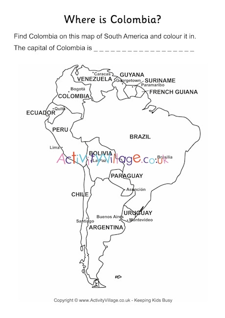 venezuela map coloring page