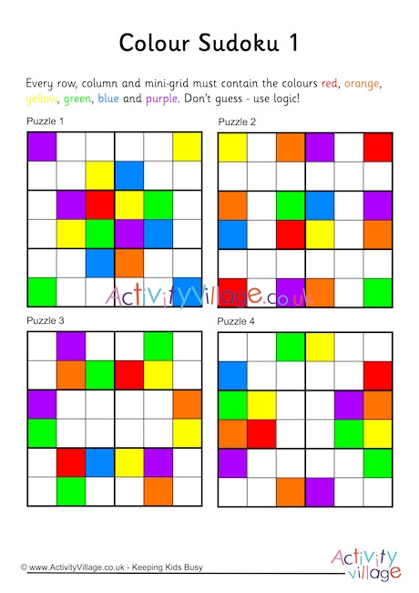 6x6 Sudoku Printable (Great for beginners!)