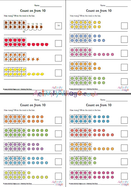 count to 10 worksheet