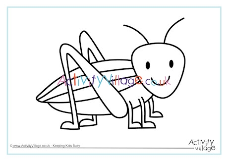 cricket insect coloring page
