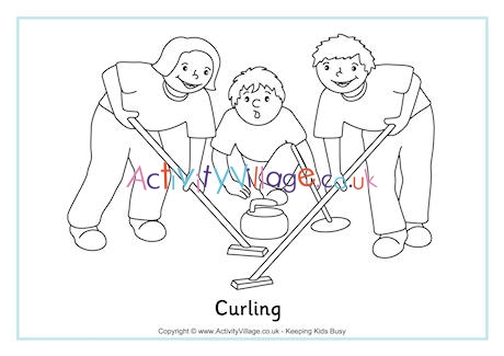 curling coloring pages