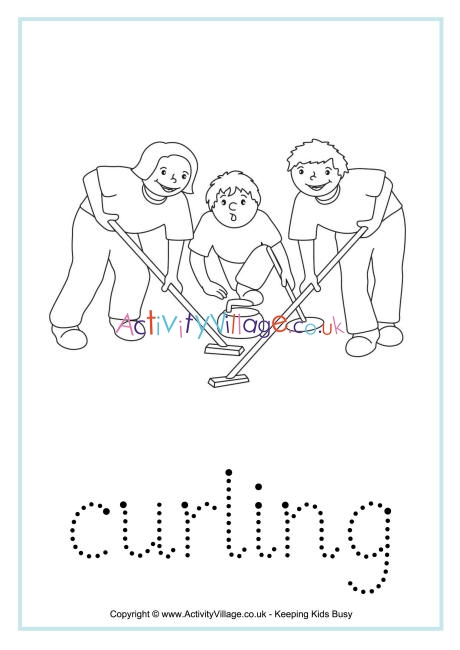 curling coloring pages