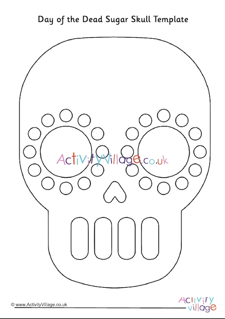 sugar skull mask template