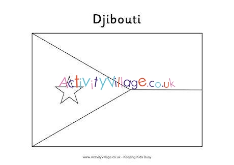 Djibouti Flag Colouring Page