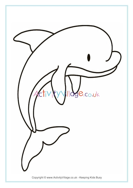 Dolphin drawing | How to draw a dolphin easy | Painting and coloring for  kids, toddlers - YouTube