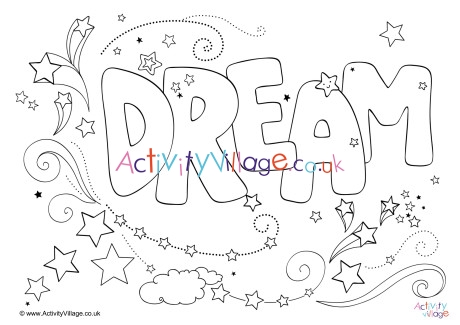 drawings of the word dream