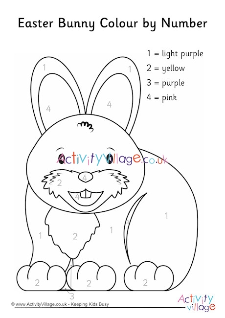 Easter Bunny Colour by Number