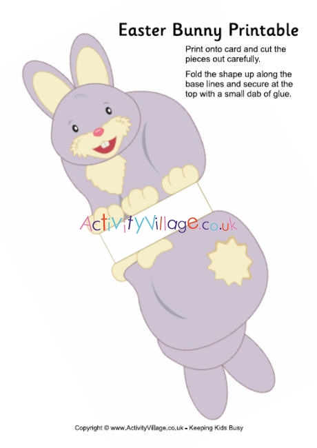 easter bunny template cut out