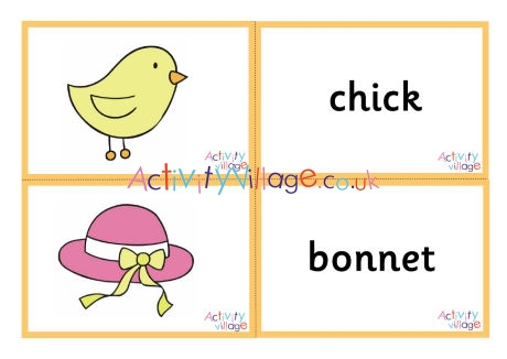 Easter vocabulary matching cards