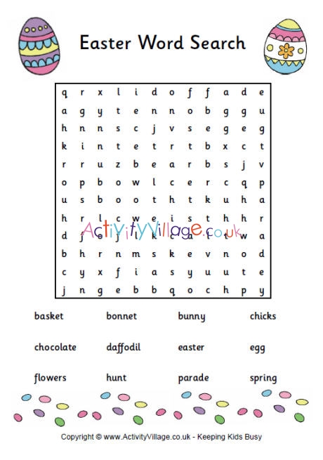 easter word search