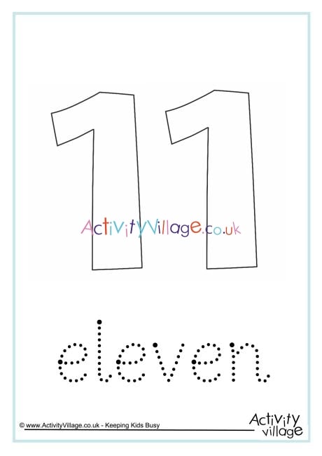 eleven-word-tracing