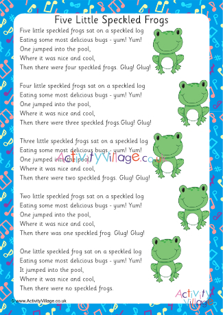 speckled frog song