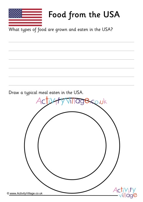 Food From USA Worksheet