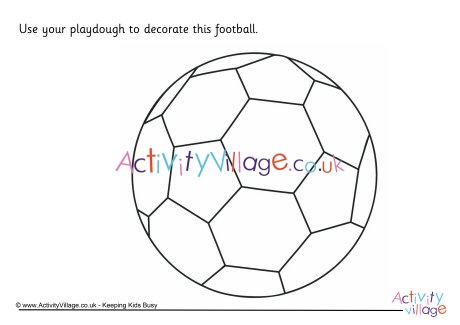 Football playdough mat