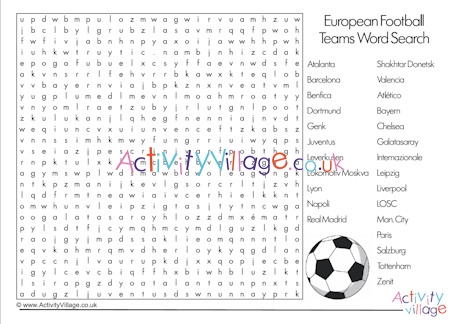 football word search