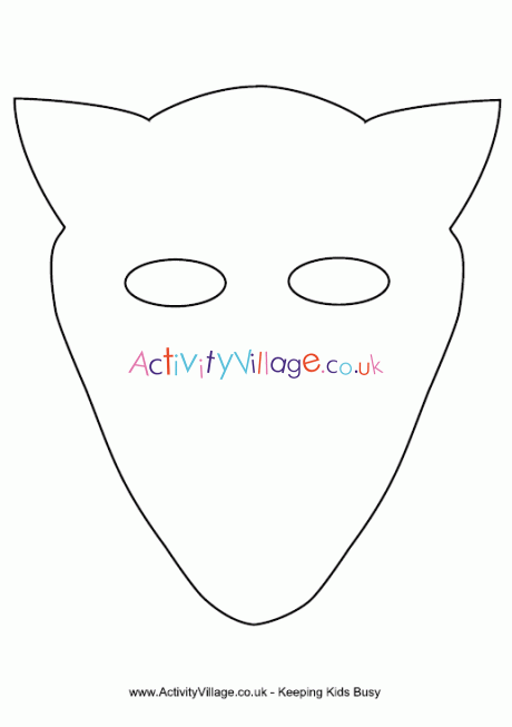 fox head mask template