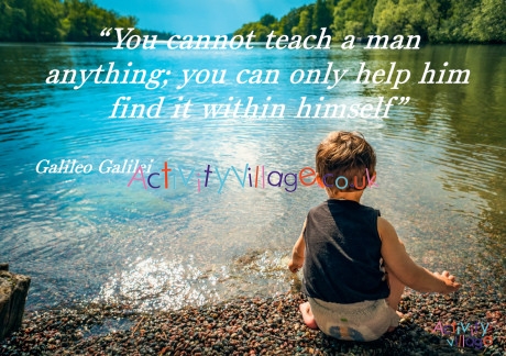 Lexica - Cover photo containing galileo galilei quote you cannot teach a  man anything, you can only help him to find it for himself