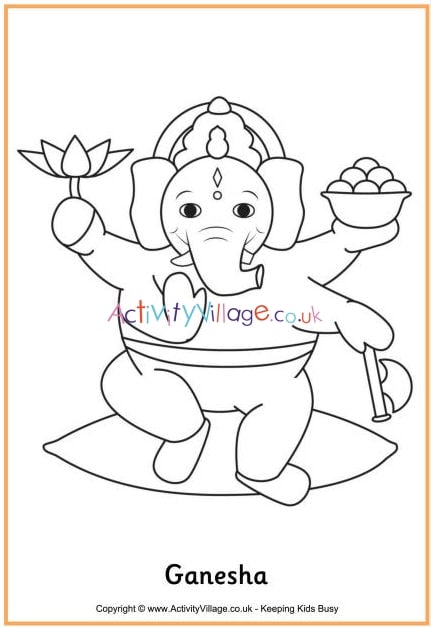 ganesh coloring pages for kids