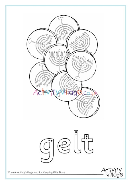 Gelt Finger Tracing