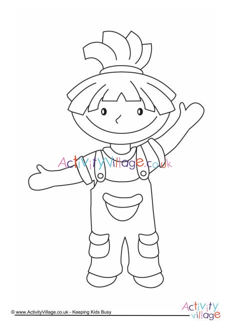 Girl Colouring Page 9