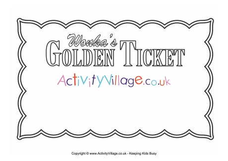 charlie and the chocolate factory blank golden ticket