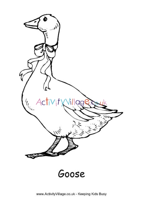 goose coloring pages