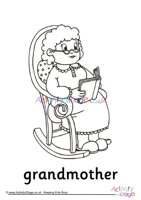 grandmother drawing for kids