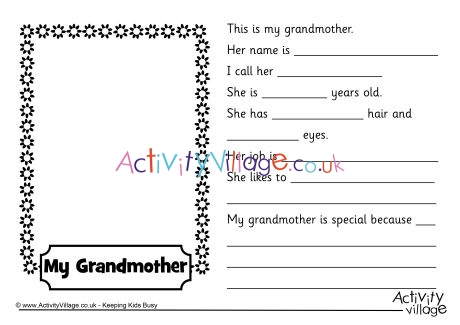 Grandmother Worksheet 1