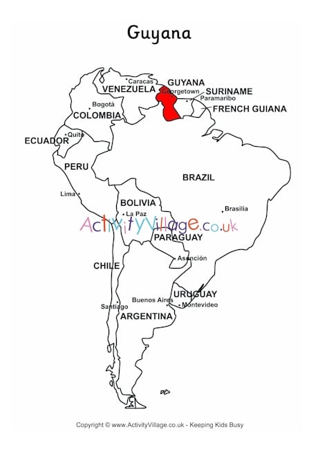 Guyana On Map Of South America 2313