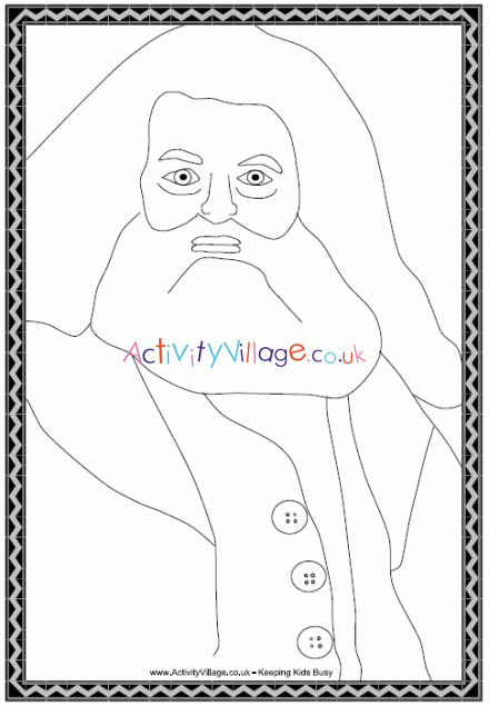 Hagrid colouring page