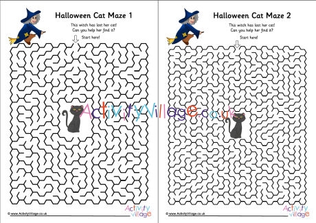 printable cat mazes