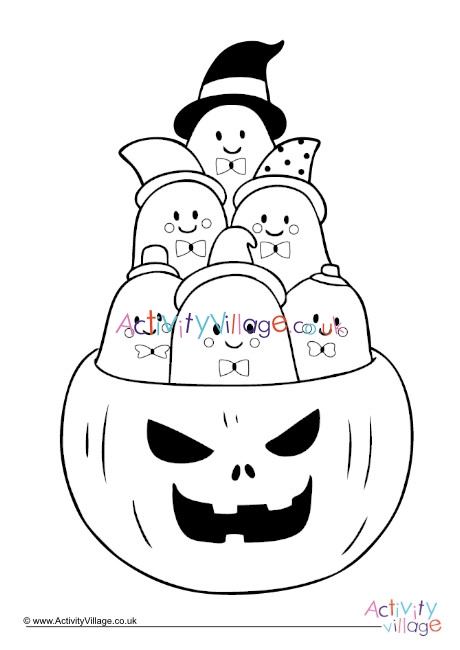 halloween ghost coloring pictures