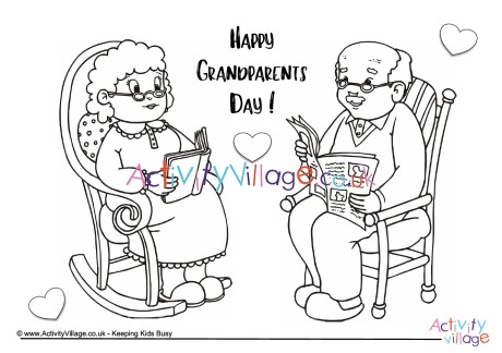 Happy Grandparents Day Coloring Page
