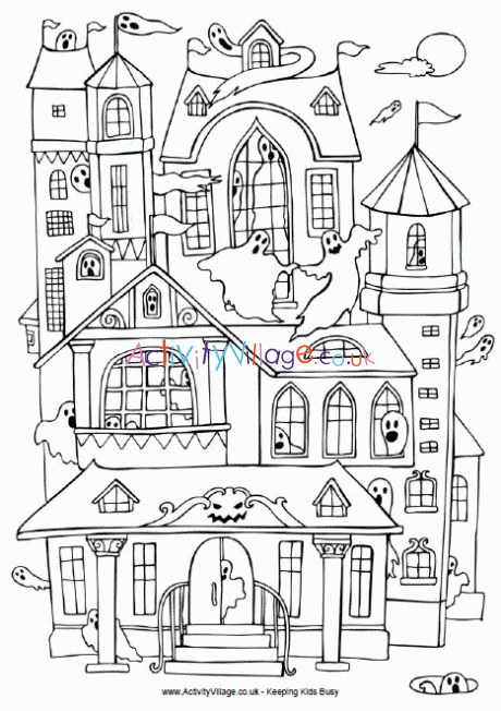 my village pictures coloring pages